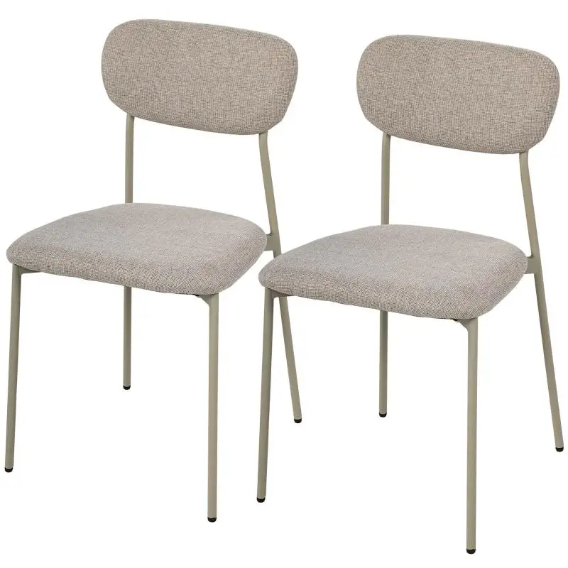 Dining Chairs, Stackable Kitchen Chairs, Light Brown