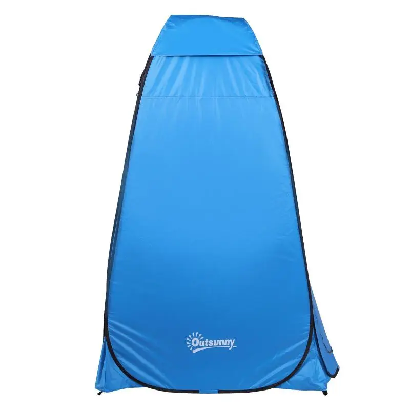 Pop-up shower tent, portable toilet tent with carry bag and window; mobile changing tent, privacy shelter, WC tent, changing cubicle, instant-pitch tent for outdoor camping and the beach.