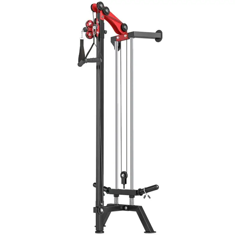 Wall-Mounted Lat Pulldown Cable Machine – Customizable Weight Load – 85 x 68 x 210 cm – Black