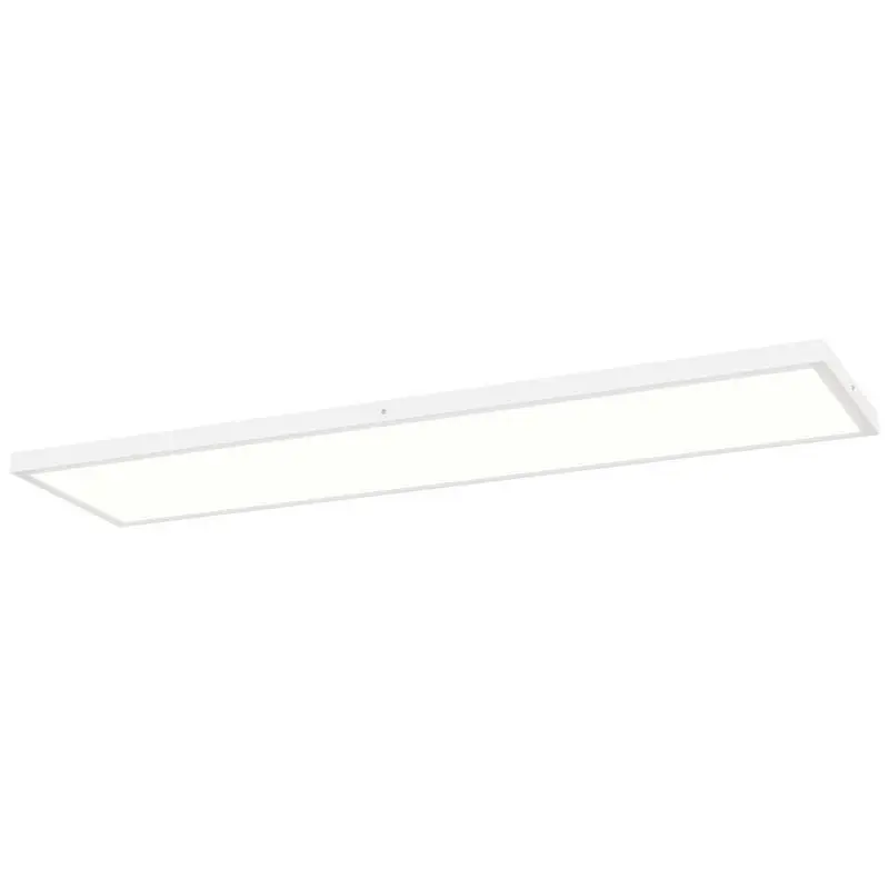 Set of 4 White Ceiling/Wall Lights (120x30x3.7 cm) with Adjustable Color Temperature (3000K/4000K/6000K) and DIP Switch