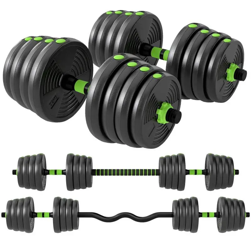 3-in-1 Adjustable Dumbbell Set (30 kg) – Adjustable Weight Set with Extension Bar