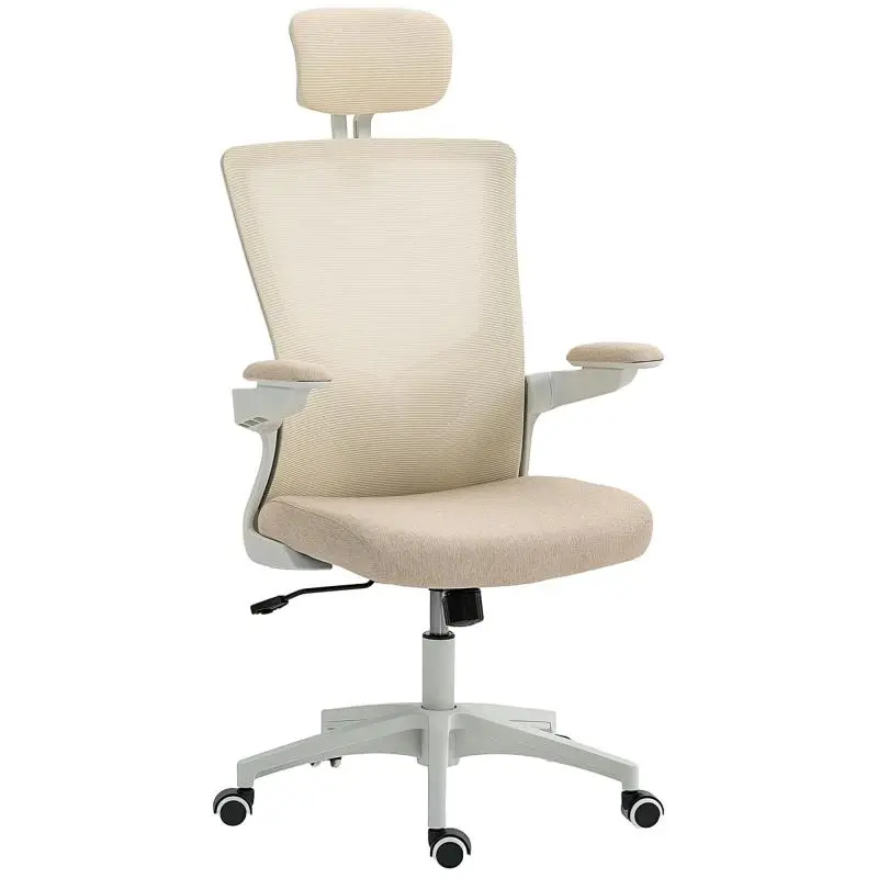 Ergonomic office chair, office armchair, flip-up armrests, lumbar support, headrest, 60x63x120cm