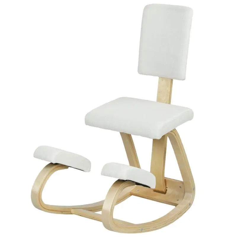 Ergonomic kneeling chair / health stool for home, office, and meditation – Cream
