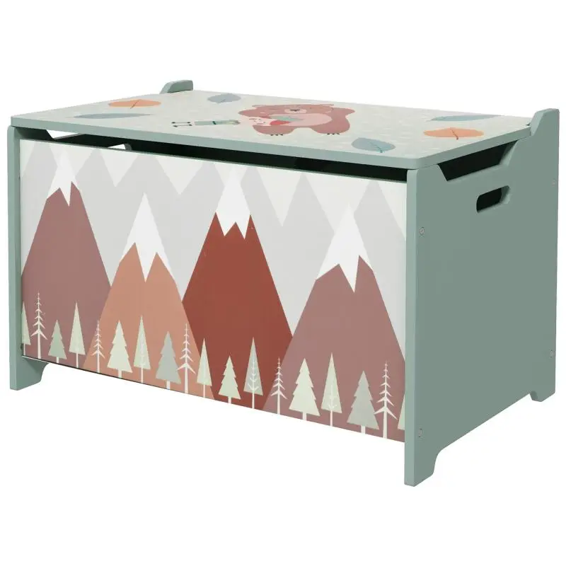 Toy Boxes for Children Aged 3–8 – Storage Boxes with 2 Handles and Bear Print
