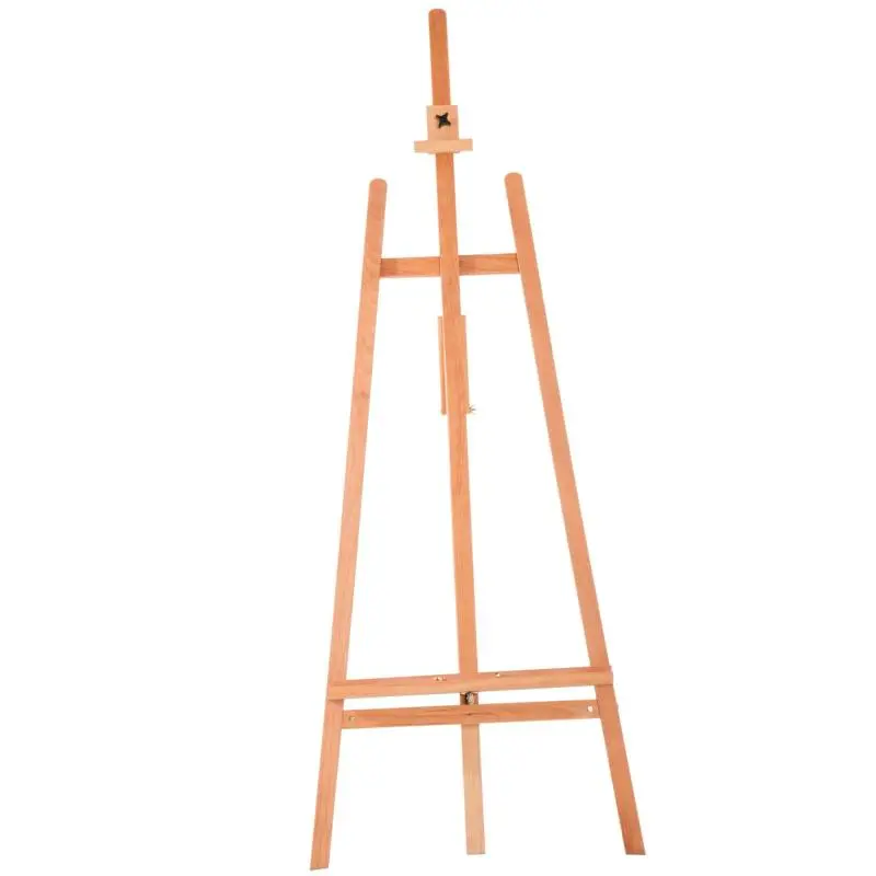 Artist's easel on legs, adjustable tilt and height, dimensions 65L x 44W x 174-230H cm, light beech wood