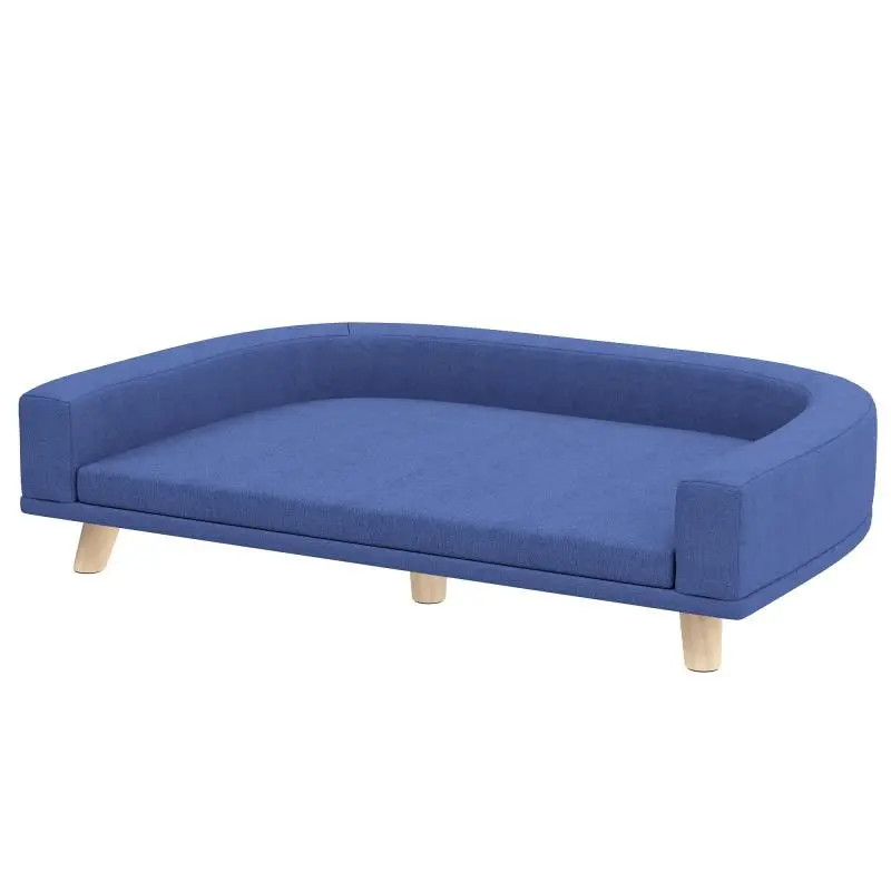 Dog bed, dog sofa, pet sofa, eucalyptus wood, 98 x 67 x 25 cm