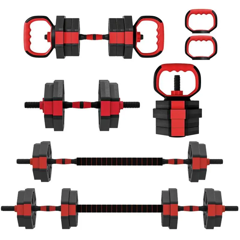 6-in-1 Adjustable Dumbbell and Barbell Set (15 kg) for Home Strength Training