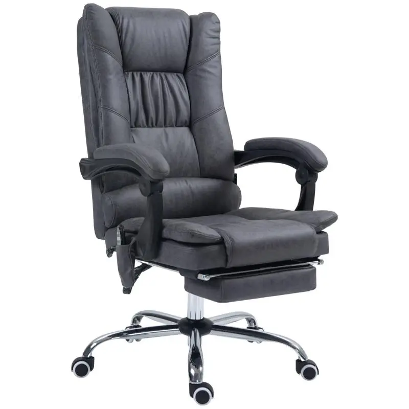 Office chair with massage function, incl. footrest, height-adjustable, 64 cm x 70 cm x 118 cm, black