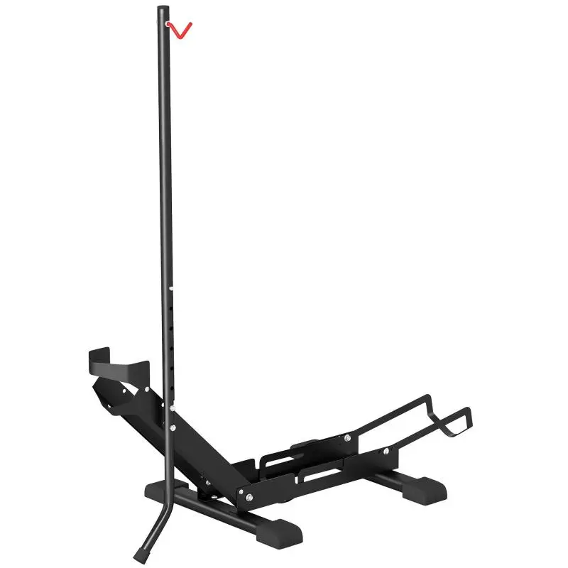 Adjustable Bike Rack with Support Tube, Steel and Plastic, 75x41x71-81 cm, Black