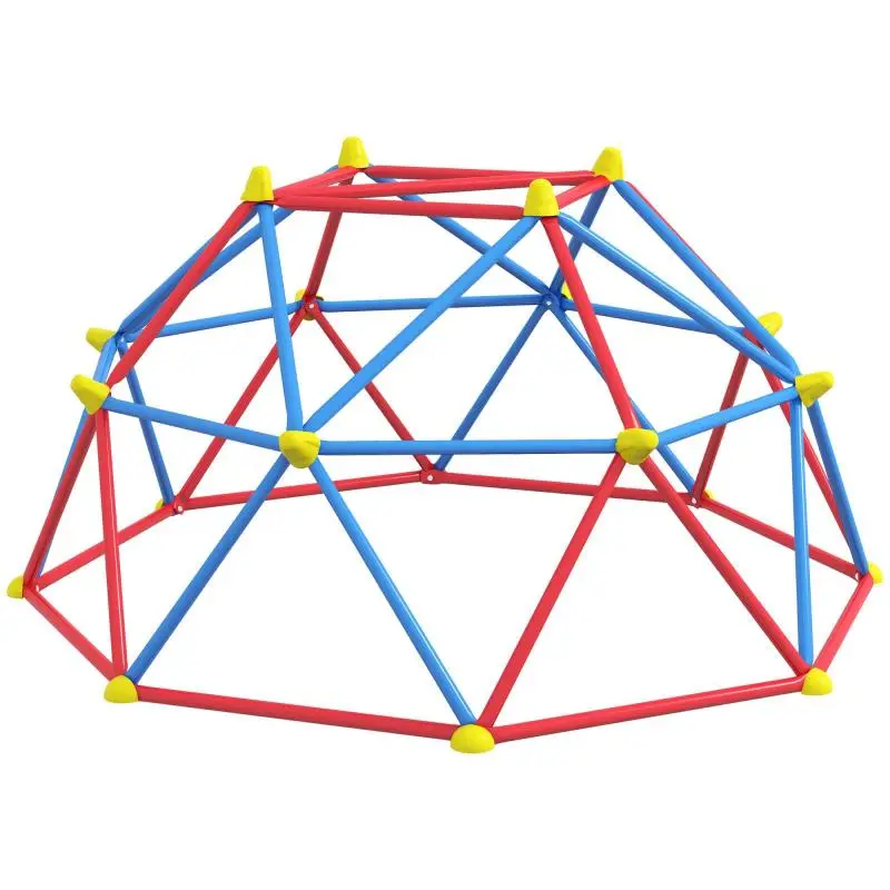 Climbing Dome for Children Aged 3–8, Metal Structure for 4 Kids, Diameter183x90cm, Multicolored