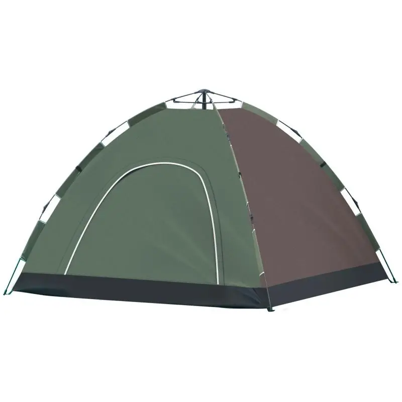 2-Person Camping Tent with Carry Bag, Lamp Hooks, and Storage Pockets, 210x210x135 cm