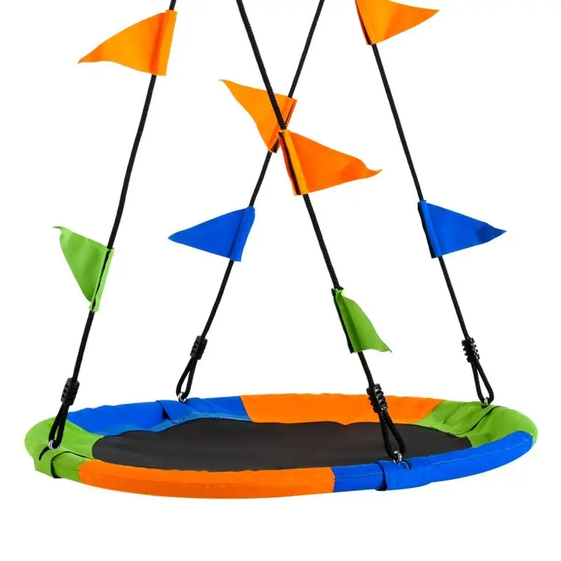 Round Nest Swing for Children Aged 3+ – Suitable for Garden, Outdoors, Indoors, and Playroom – Multicolor