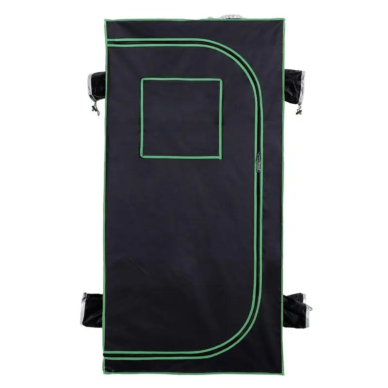 600D Oxford Hydroponic Grow Tent with 5 Adjustable Air Vents and Window, Indoor Hydroponic Grow Tent with Cable Port, 80x80x160 cm, Black