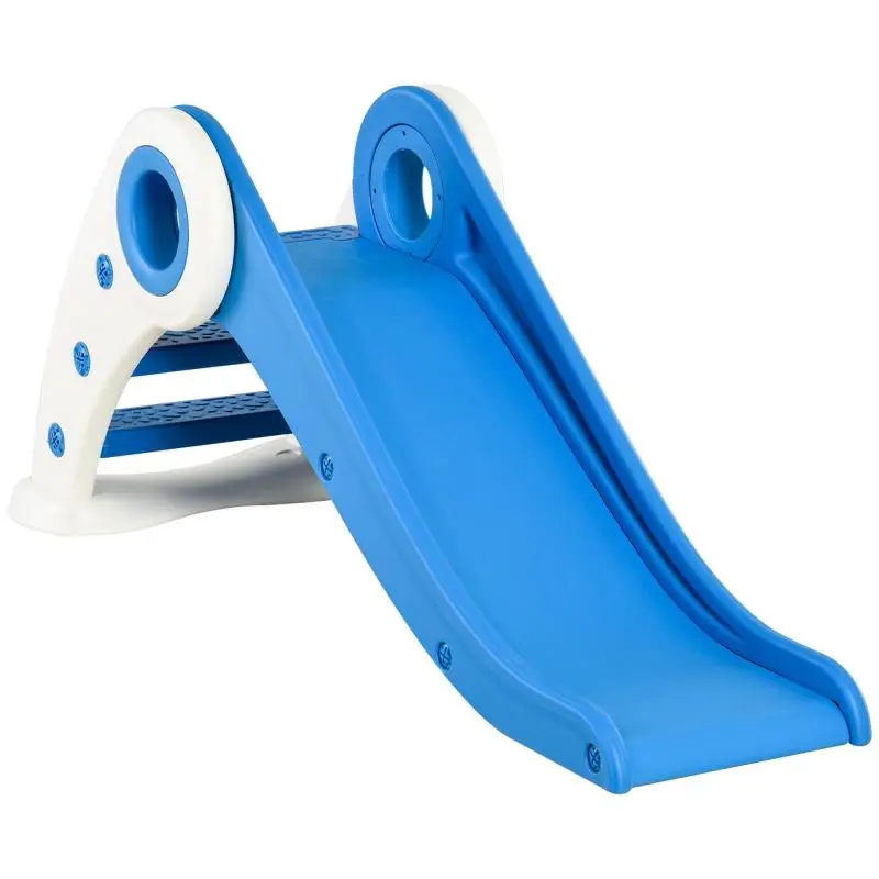 Foldable Toddler Slide (18–36 Months) with Steps and Long Ramp – For Garden, Park, or Indoor Use – 120 x 50 x 56 cm – Blue