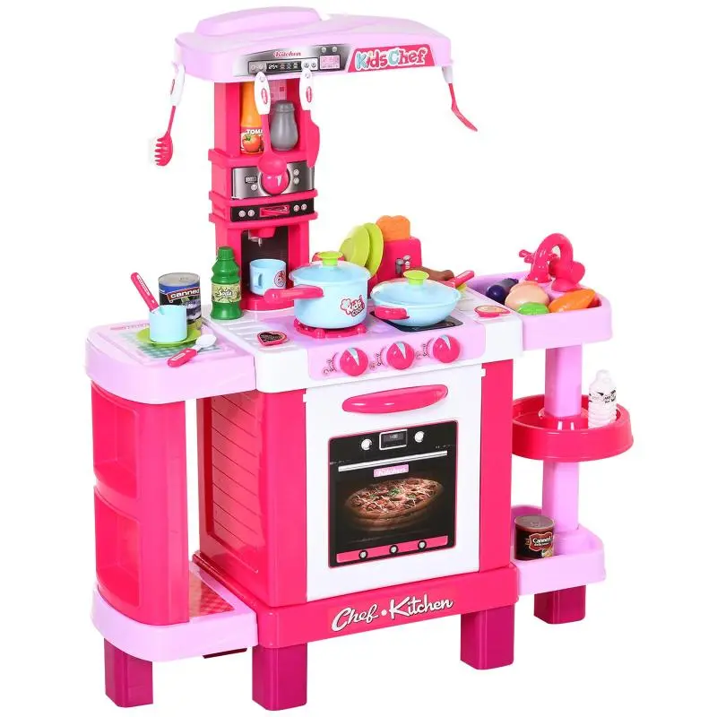 Toy Kitchen for Children Aged 3+ with 38 Accessories, Lights, and Sounds – Educational Early Role-Play Toy