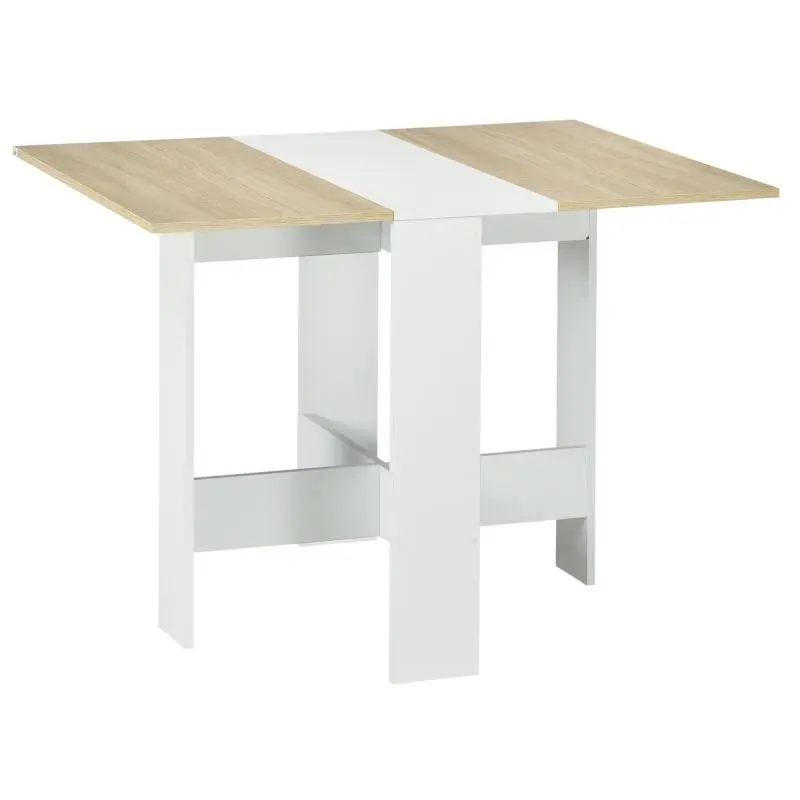Folding Dining Table / Kitchen Side Table with Drop Leaves – Space-Saving Modern Design – 103x76x73.5 cm – Wood