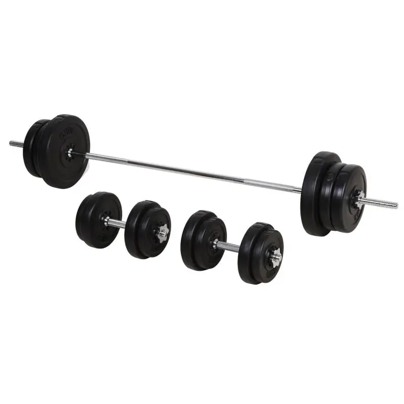 55 kg Weight Set with Dumbbells and Barbell – 2-in-1 Adjustable Weights with Plates and 170 cm Bar – For Bodybuilding, Fitness Training, and Home Gym