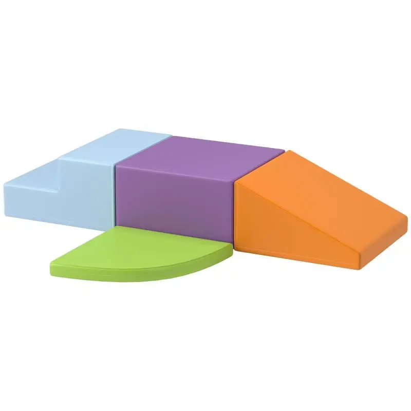4 XL building blocks – motor skill modules – EPE polyurethane foam; green, orange, purple, and blue