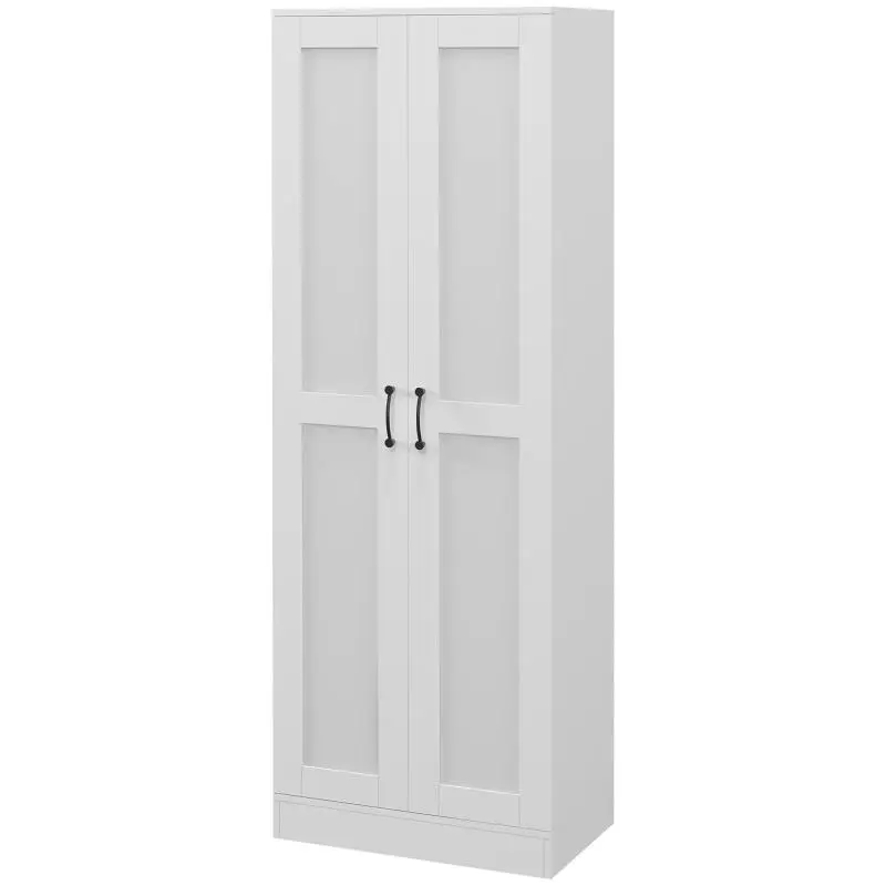 2-door storage cabinet with 5 shelves, contemporary style, 60L x 36.5W x 175H cm