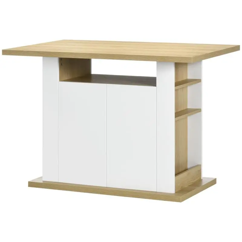 Kitchen island with large worktop for 4 people - dimensions 110L x 70W x 75.5H cm