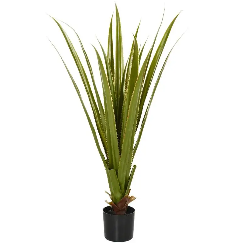 Potted artificial agave-style plant, 90 cm tall, 16 leaves, suitable for indoor and outdoor use, highly realistic.