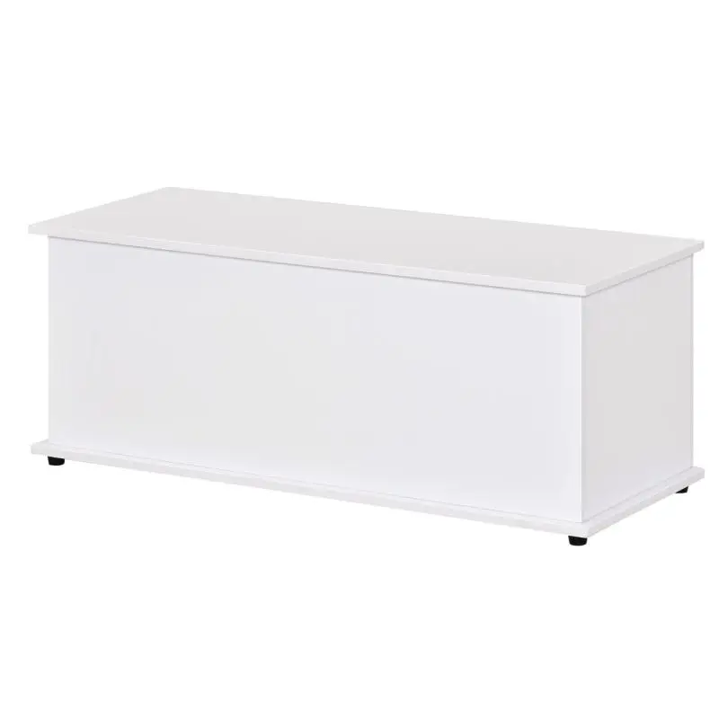 Storage chest/bench with flip-top lid and safety hinges; suitable for entryway, hallway, bedroom, or living room; 100 x 40 x 40 cm, white.