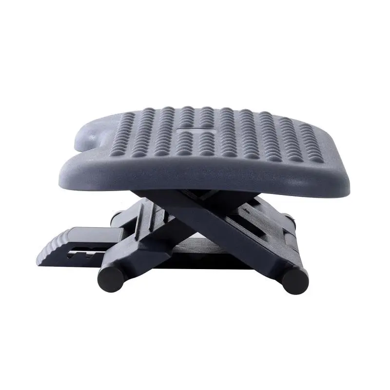 Office footrest, ergonomic footrest, 30 Degrees adjustable angle, 3-position height adjustment, for office and home, dark gray