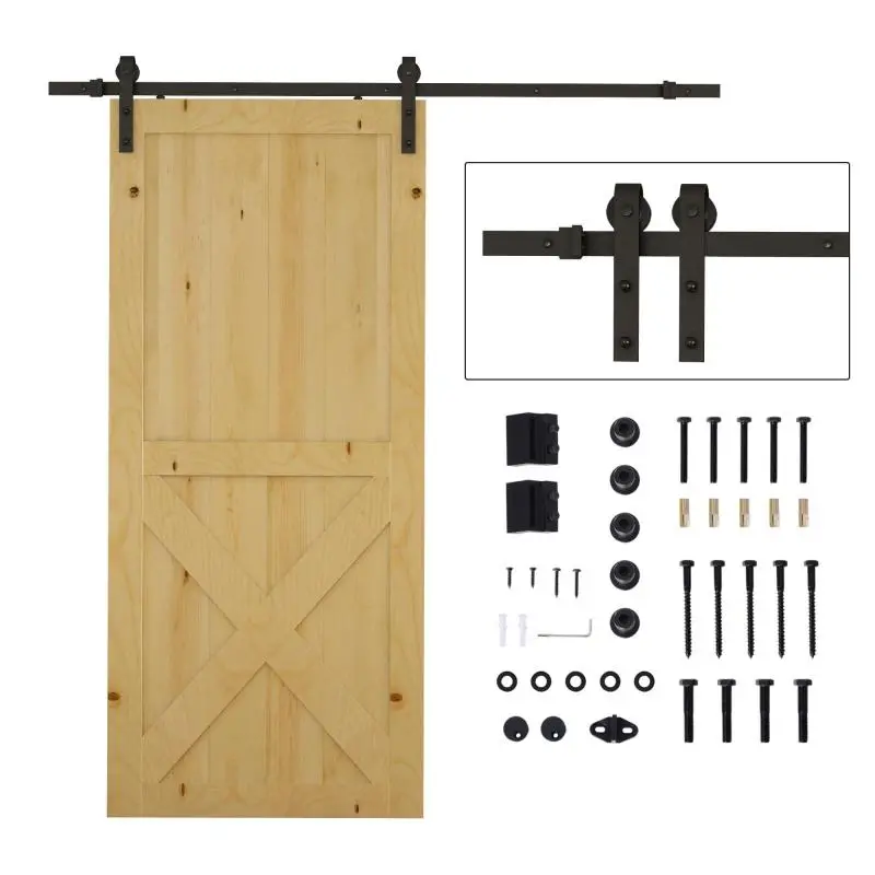 Sliding Door Kit, Pocket Door System for Doors 35–45 mm Thick and Max.1 m Wide, Load Capacity