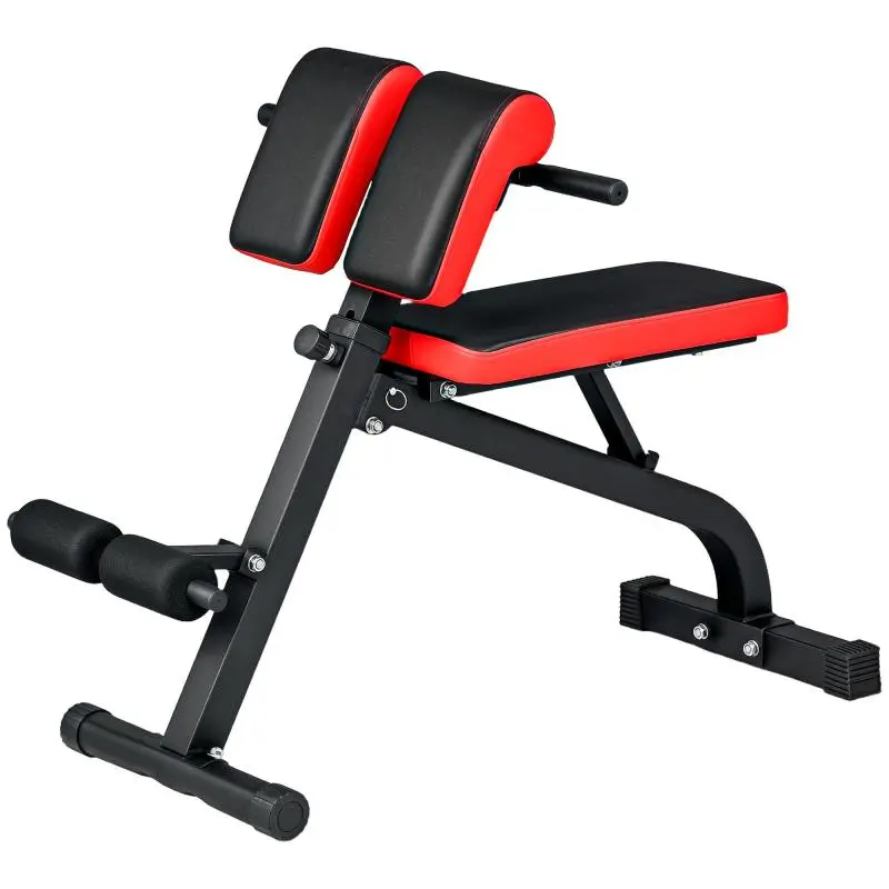 Roman Chair Hyperextension Bench & Foldable Weight Bench, Multifunctional Fitness Bench
