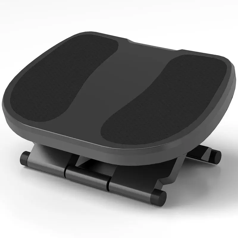 Footrest, foot support, height-adjustable, tiltable 0–30°, grey