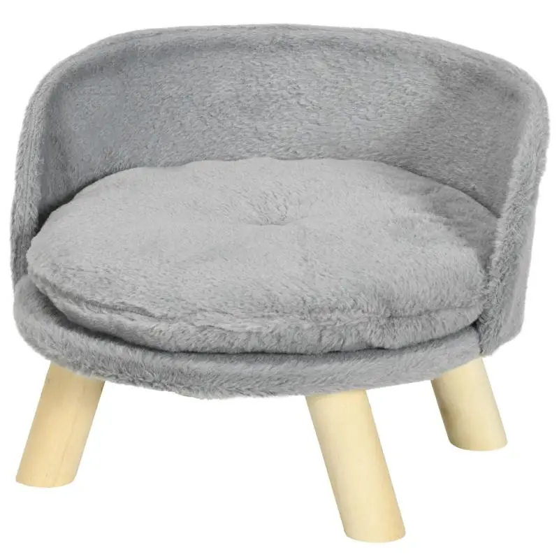 Pet bed for dogs and cats, soft & washable cushion, protective rim, 40.5 x 40.5 x 33 cm