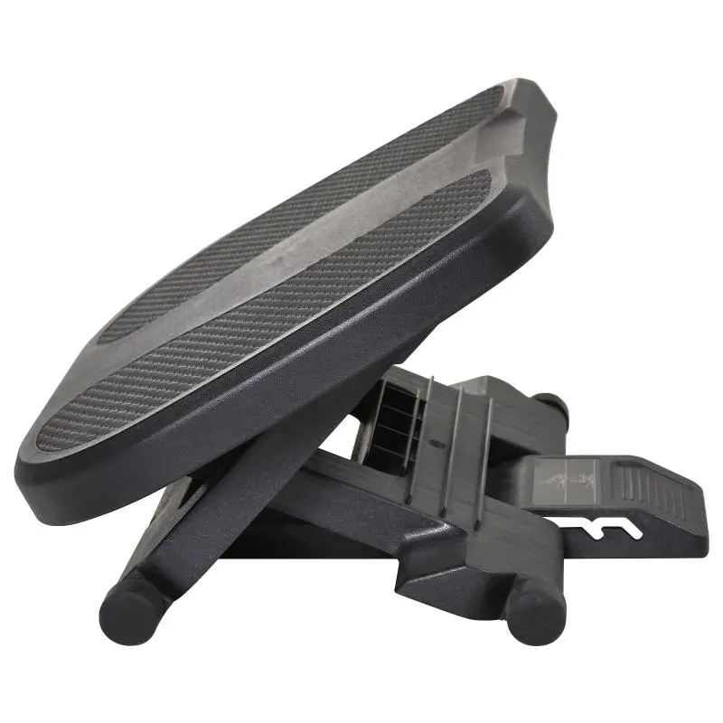 Footrest, footrest, height adjustable, tiltable 0-30°, black