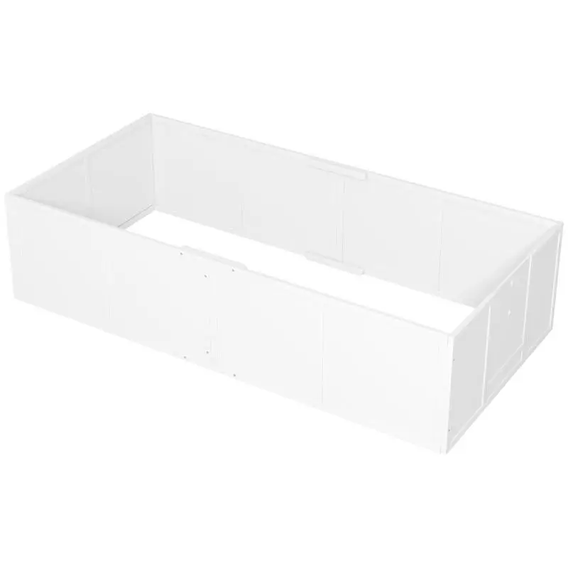 Dog whelping box for dogs and puppies, with adjustable entrances, for large and small dogs, 196 x 96 x 48 cm, white