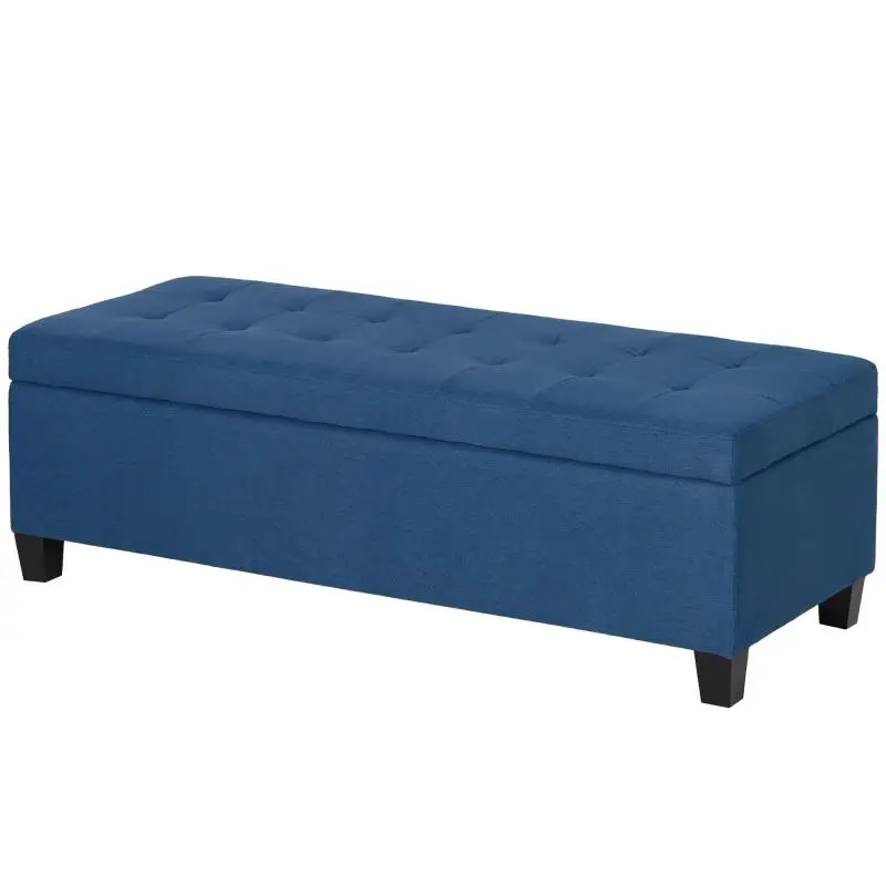 Storage Bench, Ottoman, Hallway Bench, Button Tufting, 125.1 cm x 48.9 cm x 41.3 cm