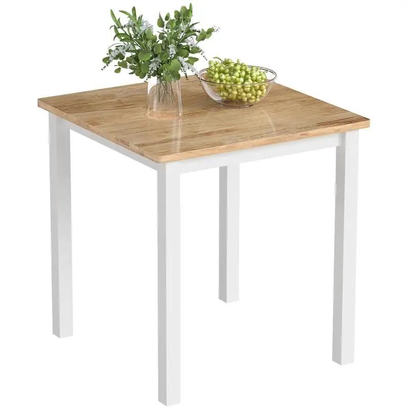 Rubberwood dining table, seats up to 4 people, natural wood