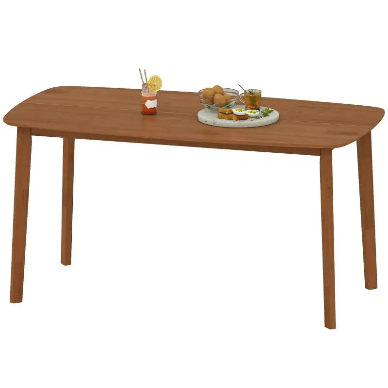 Dining table, country style, lacquered surface, wood, 150 x 80 cm, brown