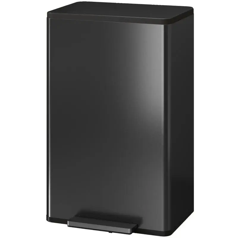 45-Liter Kitchen Pedal Bin with Soft-Close Lid and Removable Inner Bucket