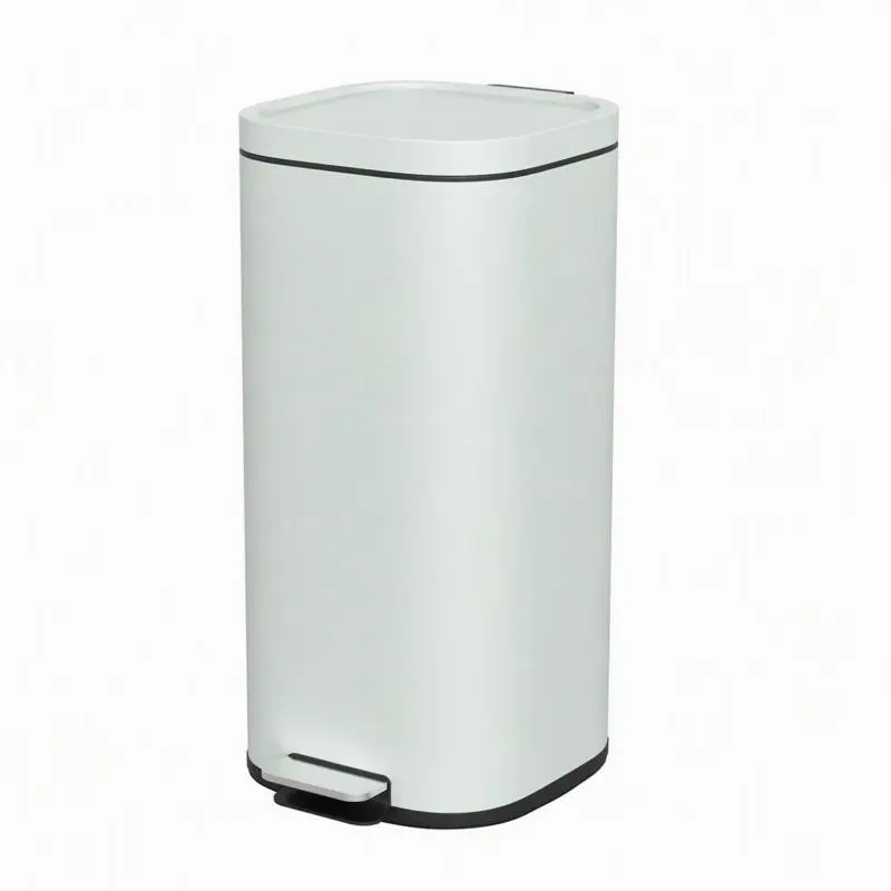 30L Kitchen Pedal Bin with Lid, Soft-Close and Stay-Open Function for Kitchen and Home