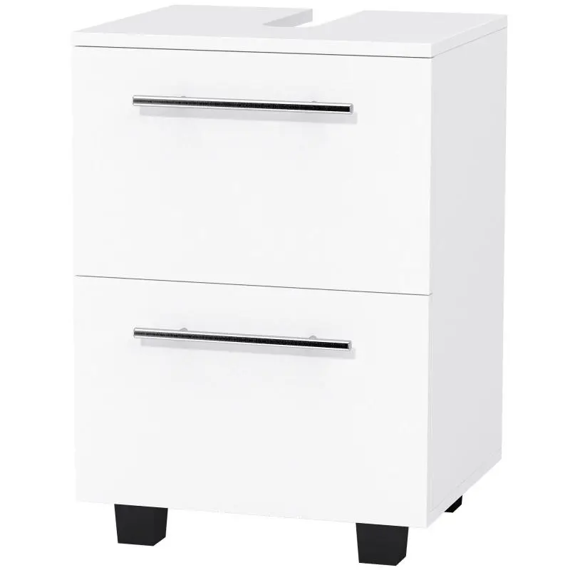 Wooden Bathroom Under-Sink Cabinet with Drawer and Cupboard, 41.5x35.5x59 cm, White