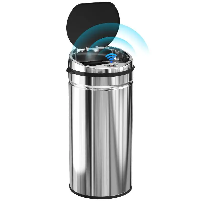 42L Sensor Trash Can, Automatic Waste Bin, Stainless Steel Kitchen Bin with Infrared Sensor, for Kitchen and Dining Room
