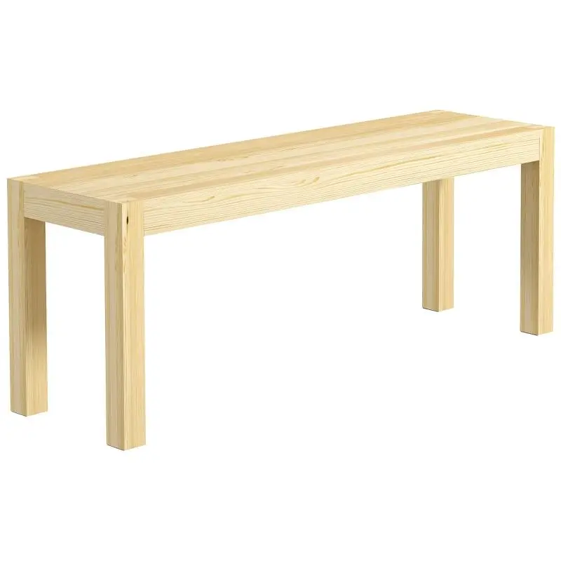 Wooden Bench / Kitchen Bench, Solid Wood, 3-Seater, 120 cm x 33 cm x 45 cm, Natural Finish