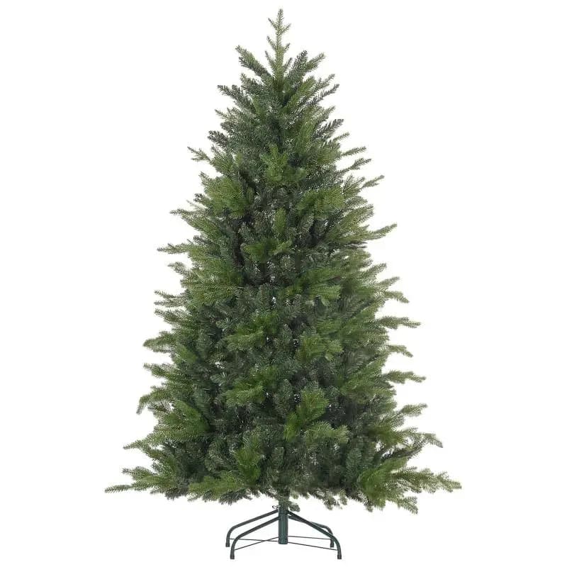 180 cm Artificial Christmas Tree with 1821 Tips and Metal Stand, Green