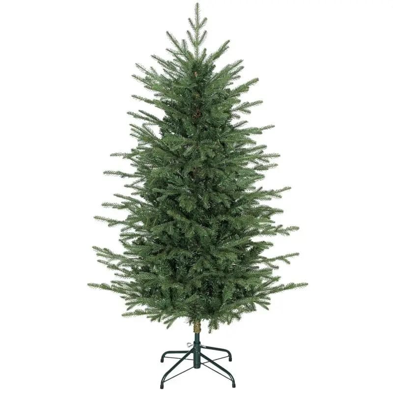 150 cm Artificial Christmas Tree with 1,186 Tips and Foldable Metal Stand – Easy Assembly – Green – For Indoor Living Rooms