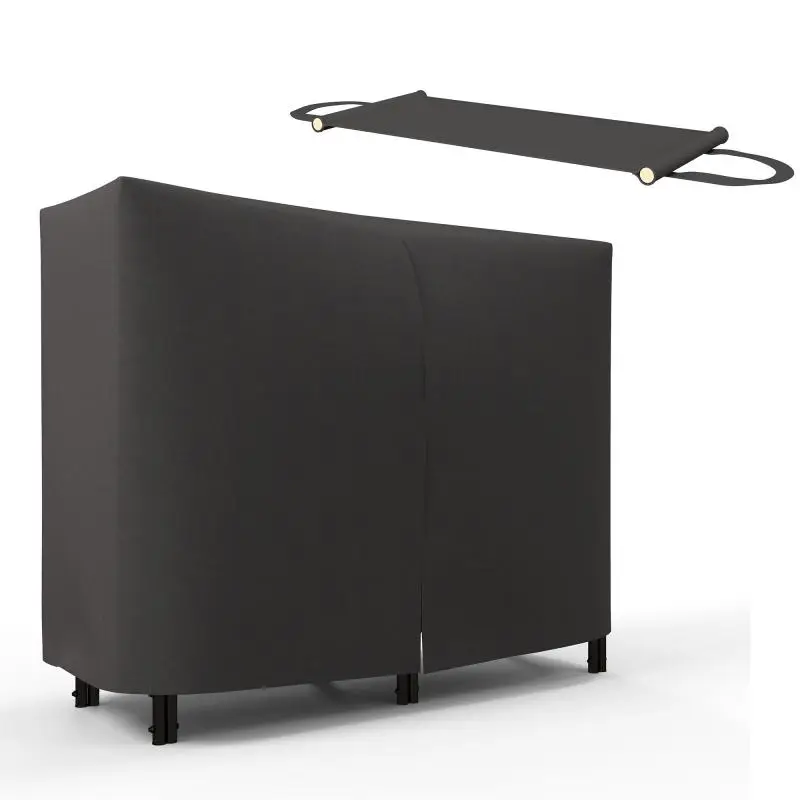 Firewood rack, 0.33 m³, with carry bag & cover, metal frame, up to 150 kg, 120 x 36 x 99 cm, black