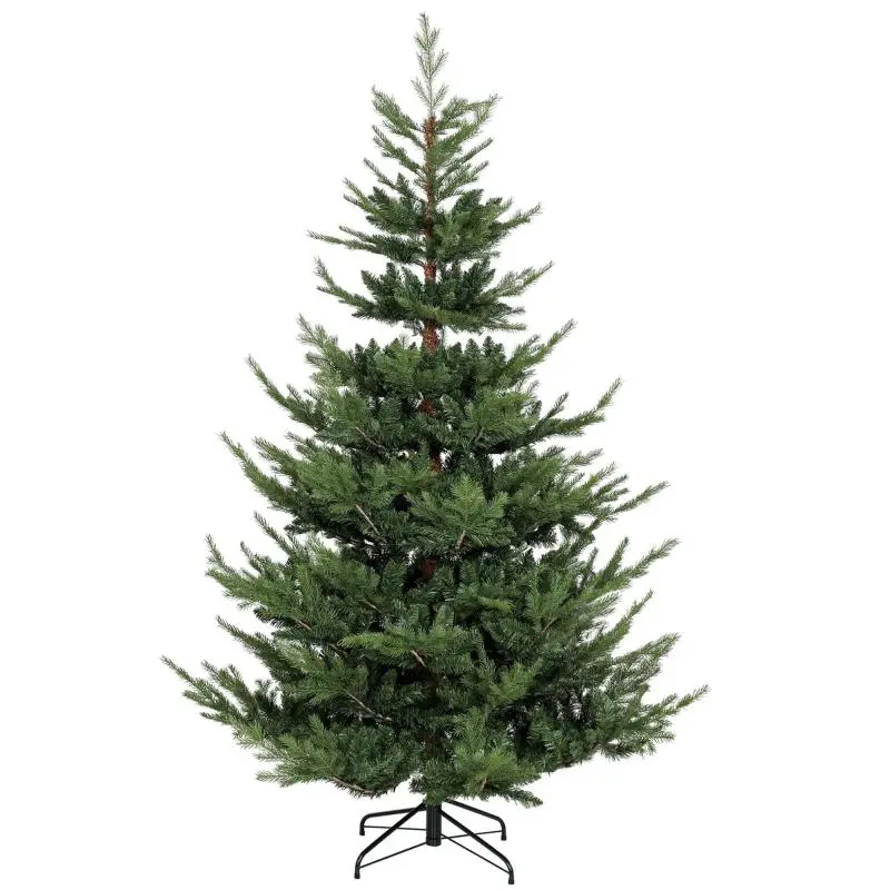 Christmas tree, artificial fir, realistic appearance, quick assembly, plastic, green, 140 x 140 x 210 cm