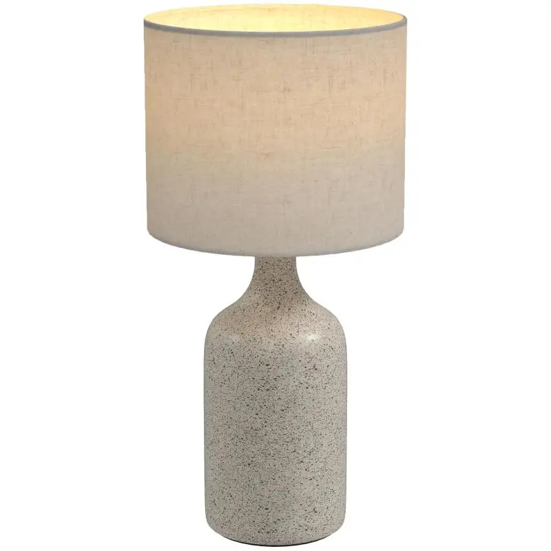 Vintage Table Lamp with Ceramic Base – Sand and Beige