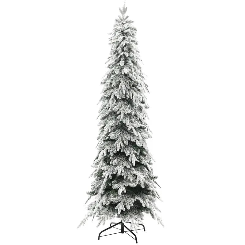 Artificial Christmas tree, 210 cm, realistic look with 800 dense branches, artificial snow, automatic opening mechanism.
