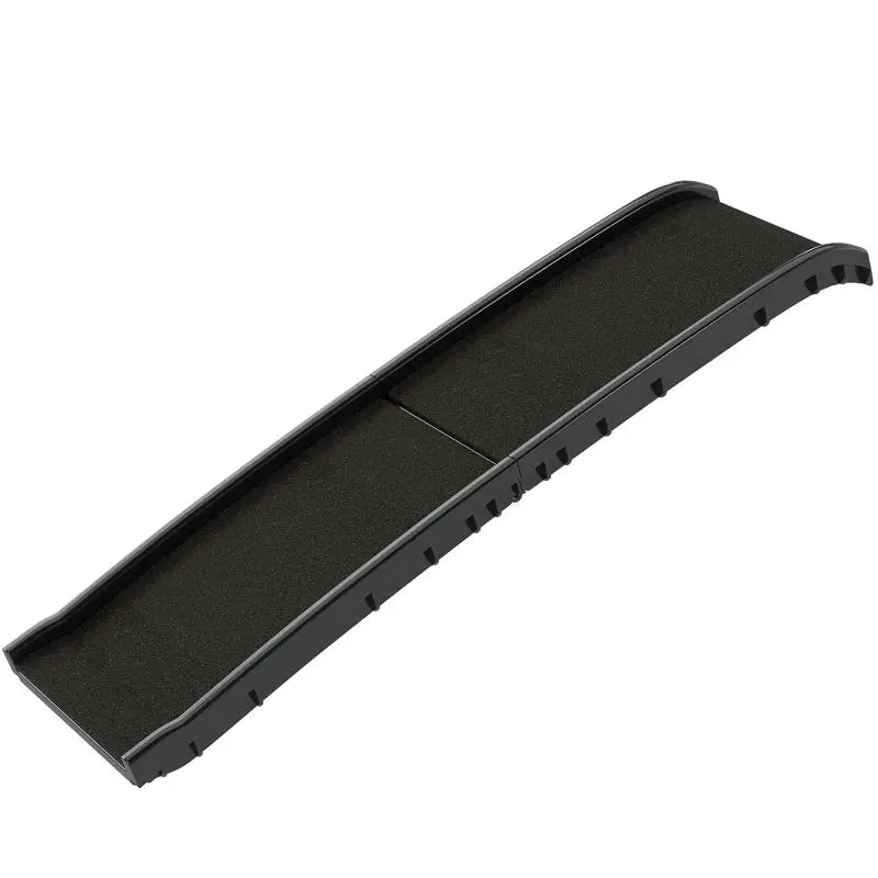 155 cm Foldable Dog Ramp for Cars with Handle and Adjustable Angle – Black