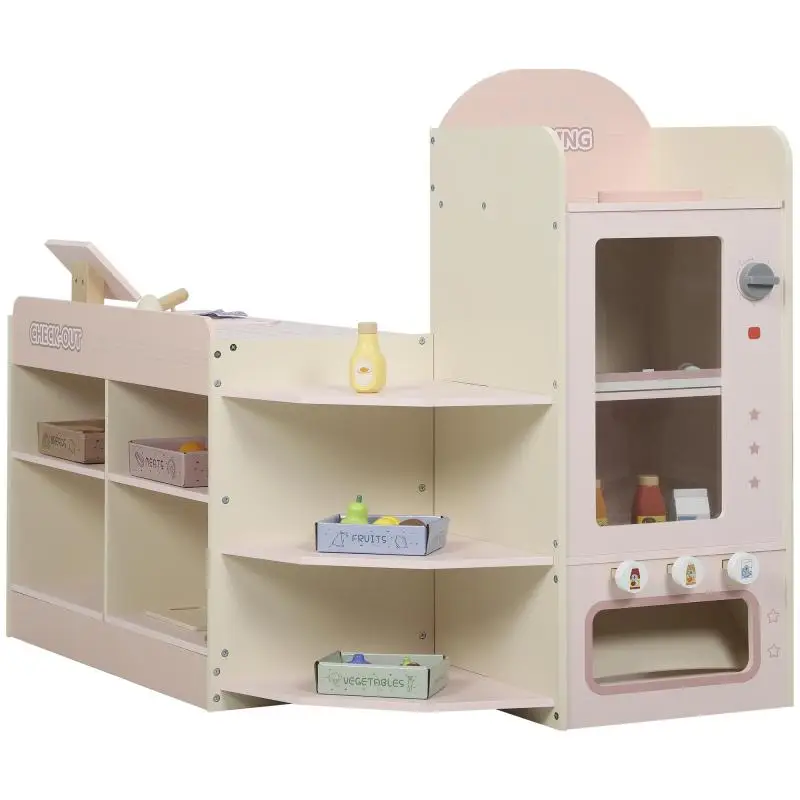 Childrens Play Shop / Supermarket with Cash Register, Scanner, and Vending Machine – Play Accessories for Kids Aged 3+
